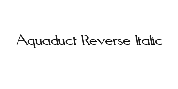 Aquaduct Reverse Italic Logo