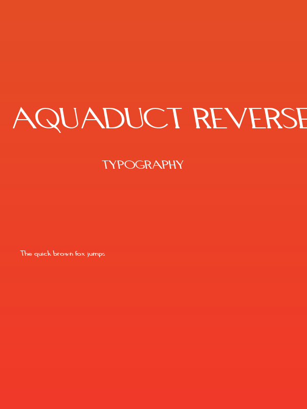 Aquaduct Reverse Italic Poster