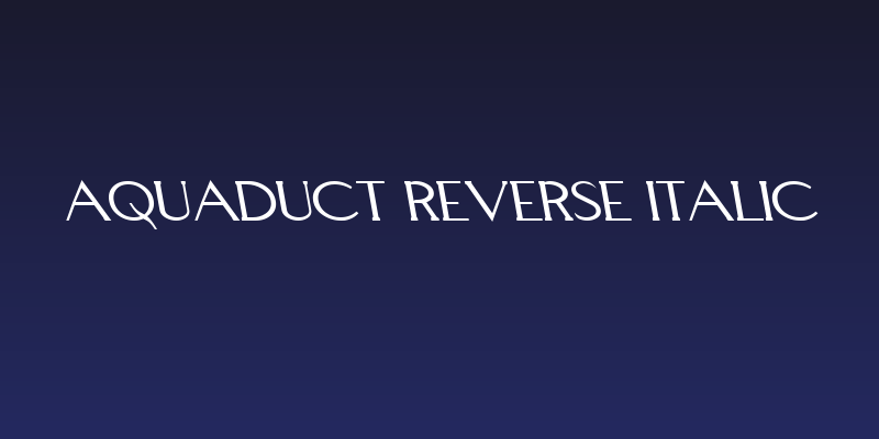 Aquaduct Reverse Italic Social Header