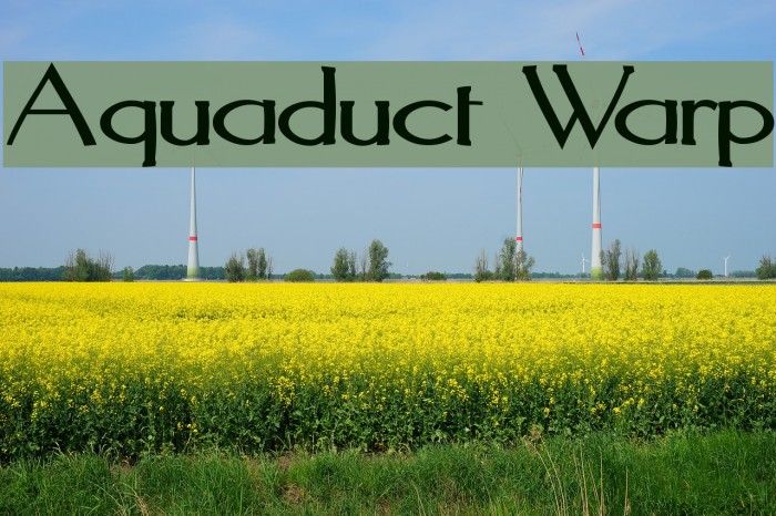 Aquaduct Warp Font examples