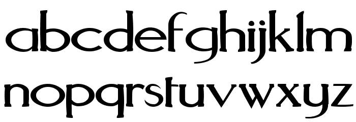 Aquaduct Warp Font LOWERCASE