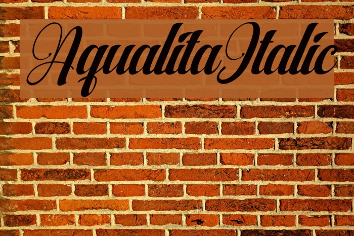 AqualitaItalic Example 1