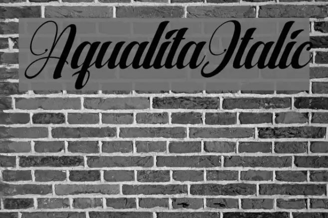 AqualitaItalic Font examples