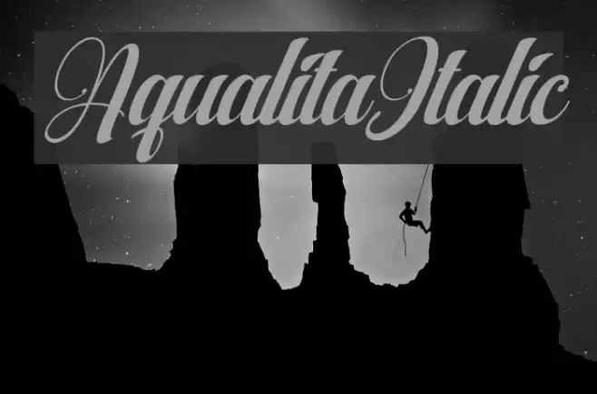 AqualitaItalic Font examples