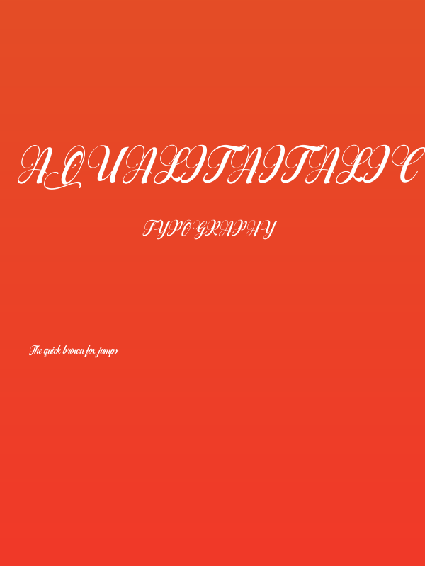 AqualitaItalic Poster