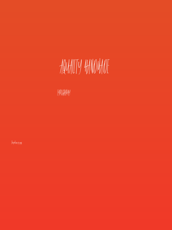 Aquality Handmade Poster