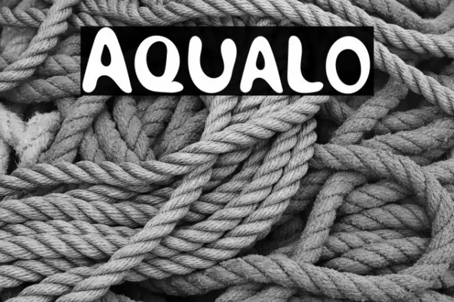 Aqualo Font examples