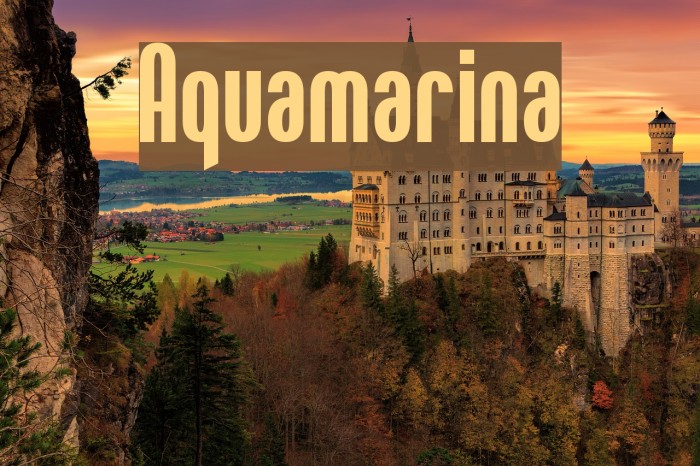 Aquamarina फ़ॉन्ट examples