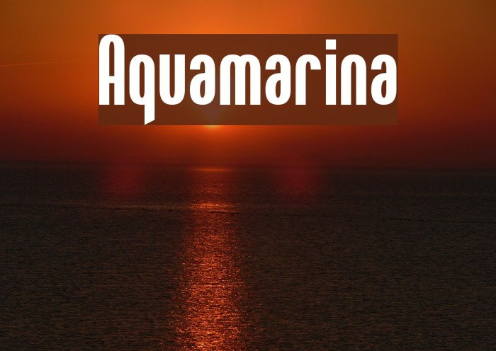 Aquamarina फ़ॉन्ट examples