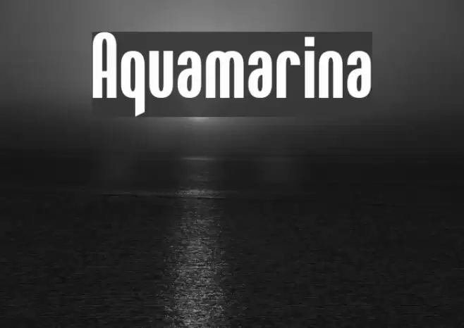 Aquamarina Font examples