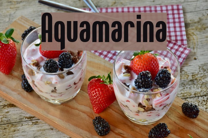 Aquamarina फ़ॉन्ट examples