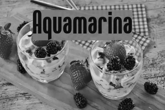 Aquamarina Font examples