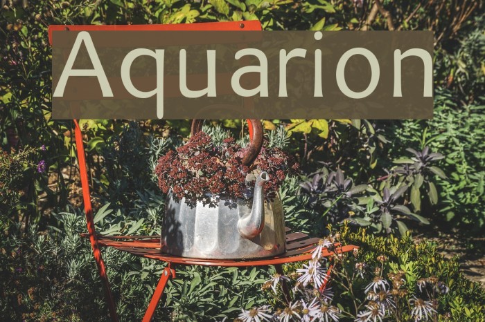 Aquarion Font examples