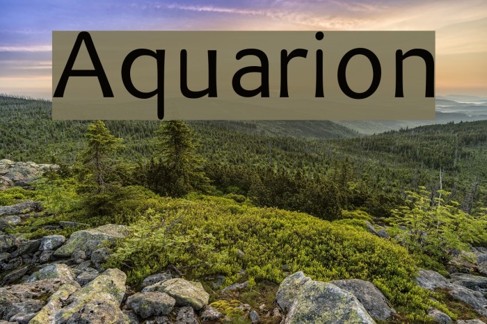 Aquarion Font examples