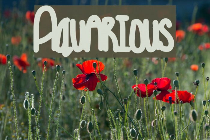 Aquarious Font examples