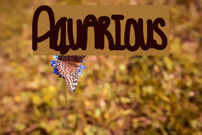 Aquarious Font examples
