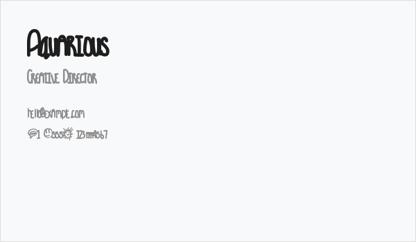 Aquarious Business Card