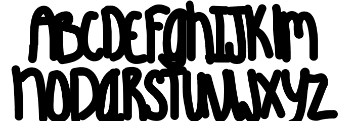 Aquarious Font LOWERCASE