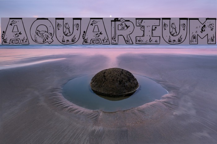 Aquarium Font examples