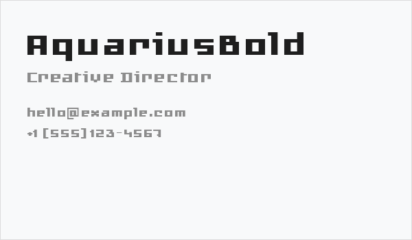 AquariusBold Business Card