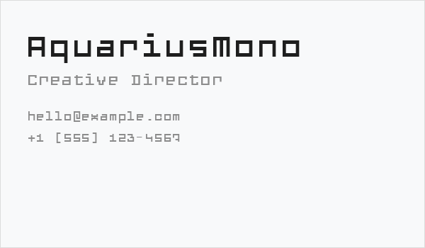 AquariusMono Business Card
