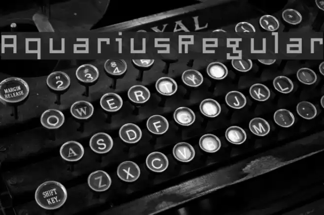 AquariusRegular Font examples