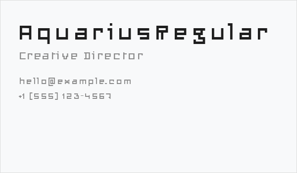 AquariusRegular Business Card