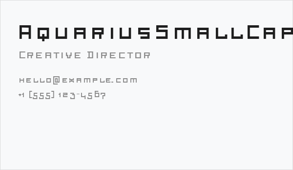 AquariusSmallCaps Business Card