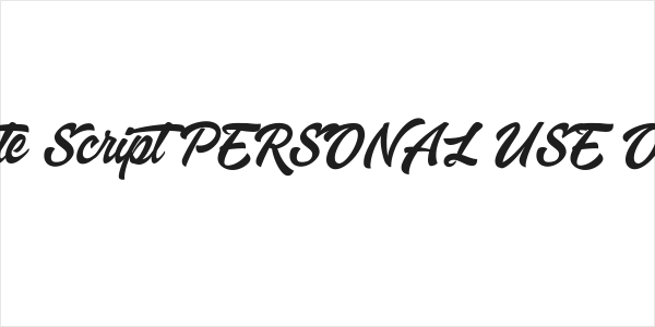 Aquate Script PERSONAL USE ONLY Logo