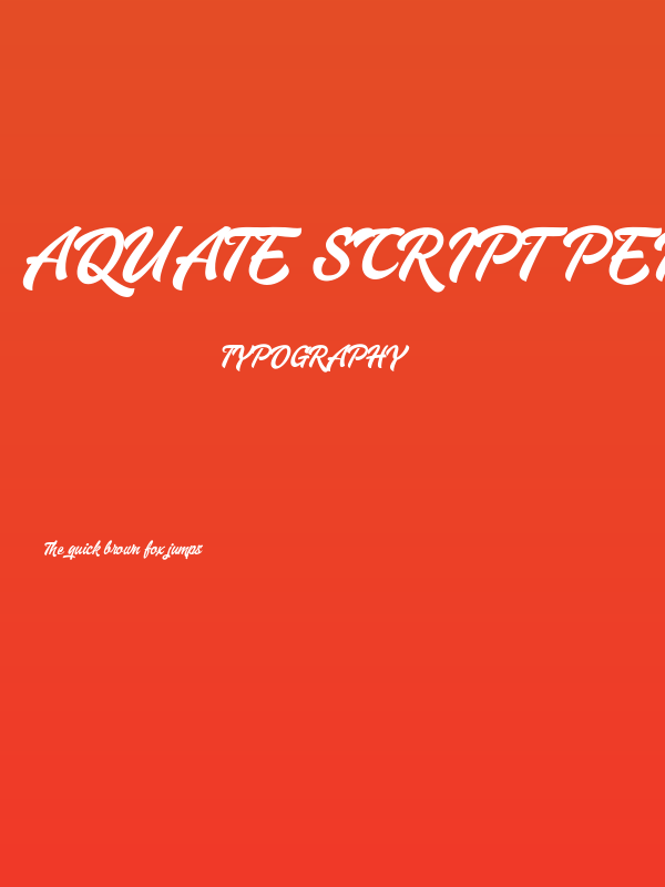 Aquate Script PERSONAL USE ONLY Poster