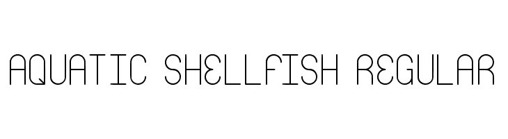 Aquatic Shellfish Regular  フリーフォントのダウンロード