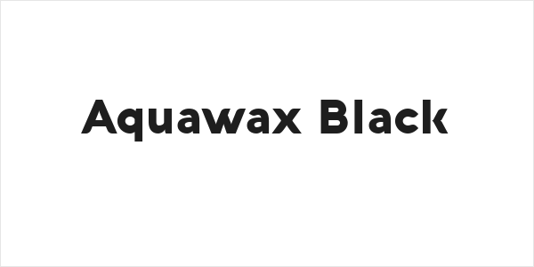 Aquawax Black Logo