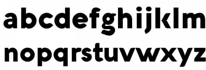 Aquawax Black Caratteri MINUSCOLO