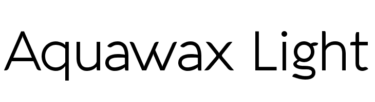 Aquawax Light Font