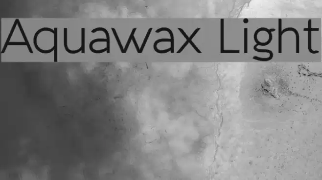 Aquawax Light Font examples
