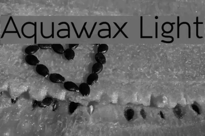 Aquawax Light Font examples