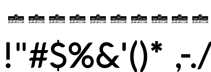 Aquawax Medium Font OTHER CHARS