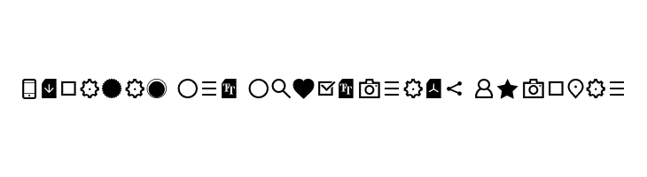 Aquawax Pro Pictograms Regular  नि: शुल्क फ़ॉन्ट्स डाउनलोड