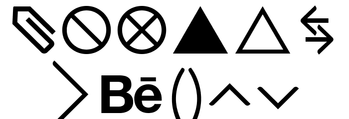 Aquawax Pro Pictograms Regular Font OTHER CHARS