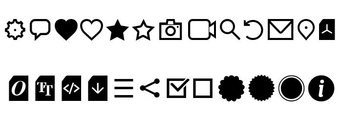 Aquawax Pro Pictograms Regular Font LOWERCASE