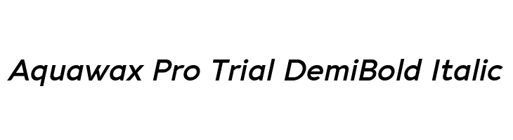 Aquawax Pro Trial DemiBold Italic  font caratteri gratis
