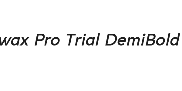 Aquawax Pro Trial DemiBold Italic Logo
