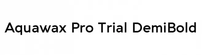 Aquawax Pro Trial DemiBold  Descarca Fonturi Gratis