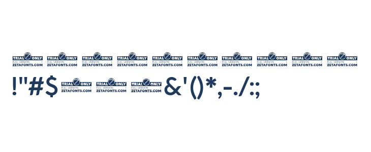 Aquawax Pro Trial DemiBold Other Characters