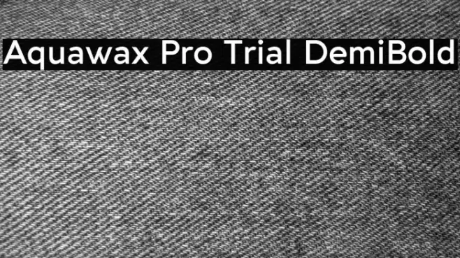 Aquawax Pro Trial DemiBold Font examples
