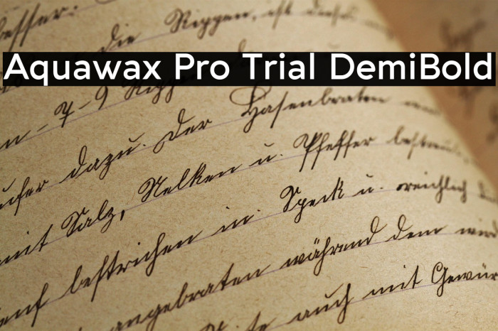 Aquawax Pro Trial DemiBold Example 2