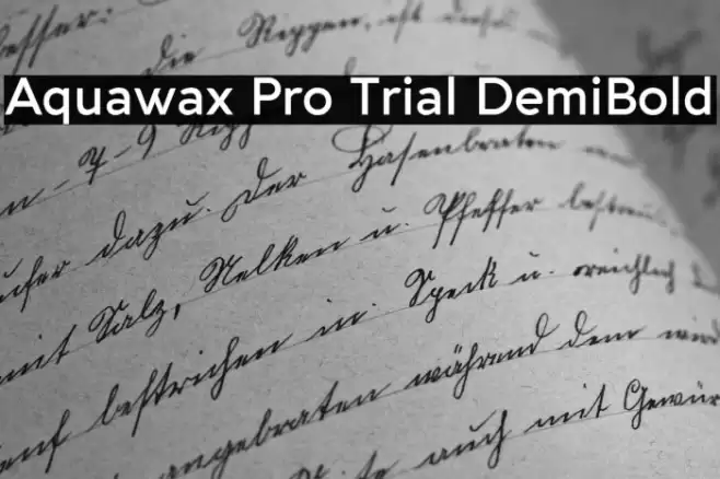 Aquawax Pro Trial DemiBold Font examples