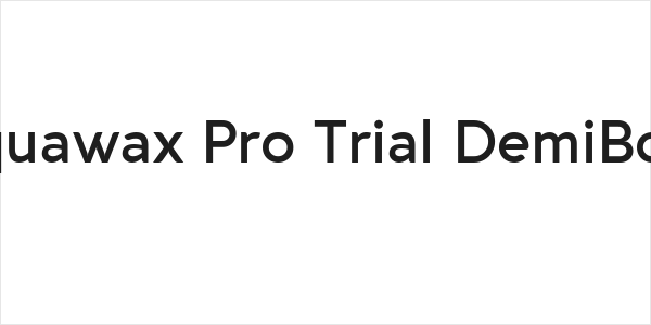 Aquawax Pro Trial DemiBold Logo