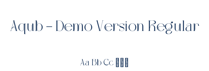 Aqub - Demo Version Regular Font Preview
