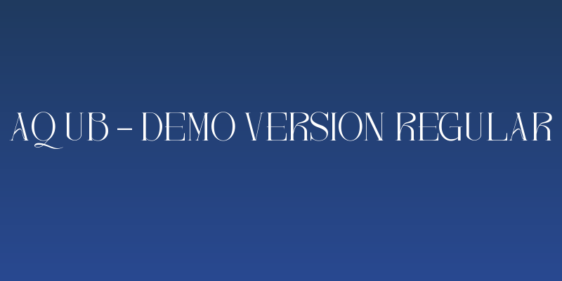 Aqub - Demo Version Regular Social Header